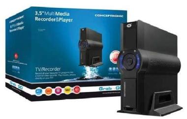 Conceptronic c10-502 • disco duro reproductor y grabador desde tv  multimedia de 500gb